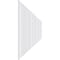 Ekena Millwork Set of Five Panels for 94 1/2"W x 28 1/4"H Framed Beadboard Fretwork Wainscot Wall Paneling WPKP14X01X15FBD - alternate 4